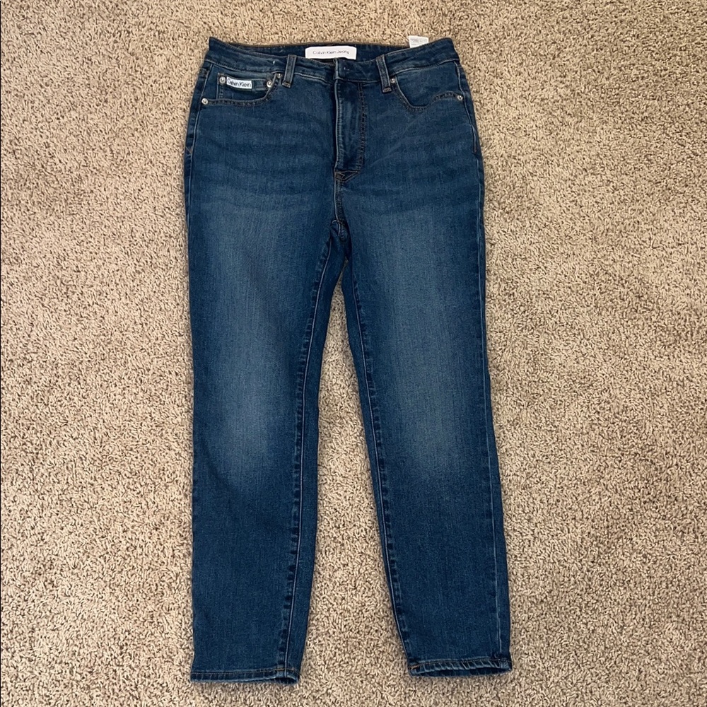 Calvin Klein Jeans Women's Dark Blue Straight Leg Jeans